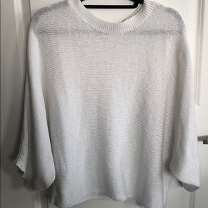 Poncho White Sweater